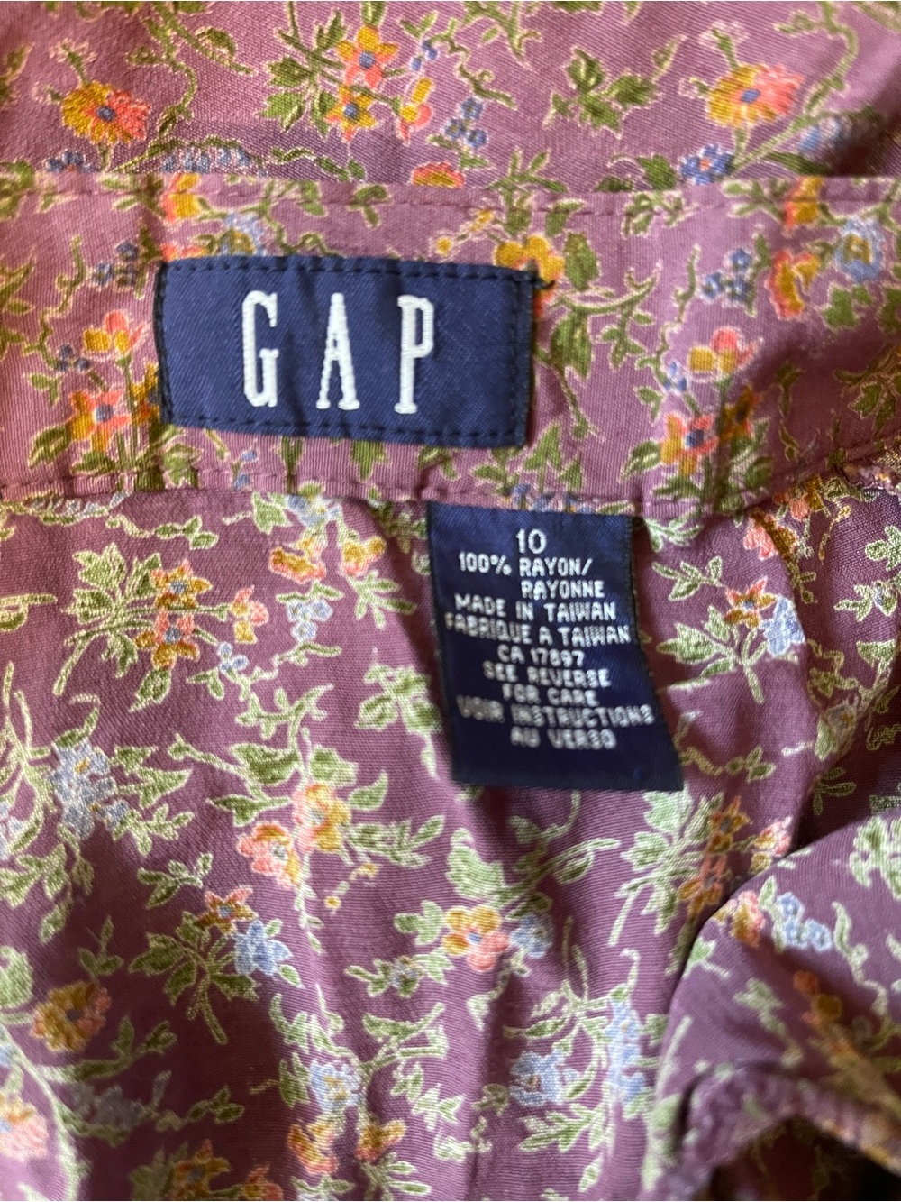 GAP Women's Purple Floral Button-Front Maxi Skirt - Picture 5 of 5